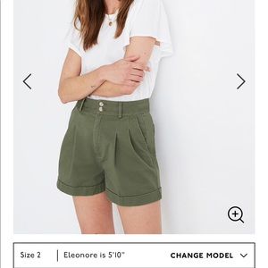 NWT Madewell Pleated Shorts